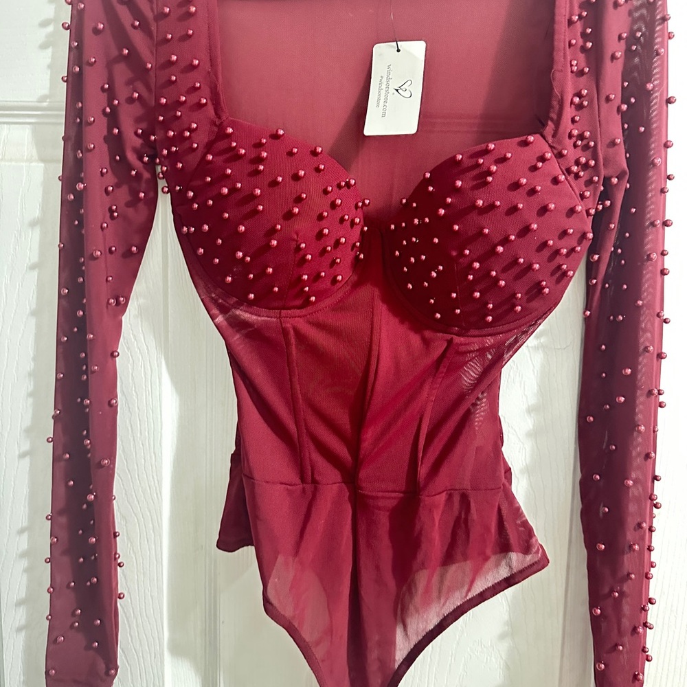 Black Ruched Bodysuit - Picture 3 of 7